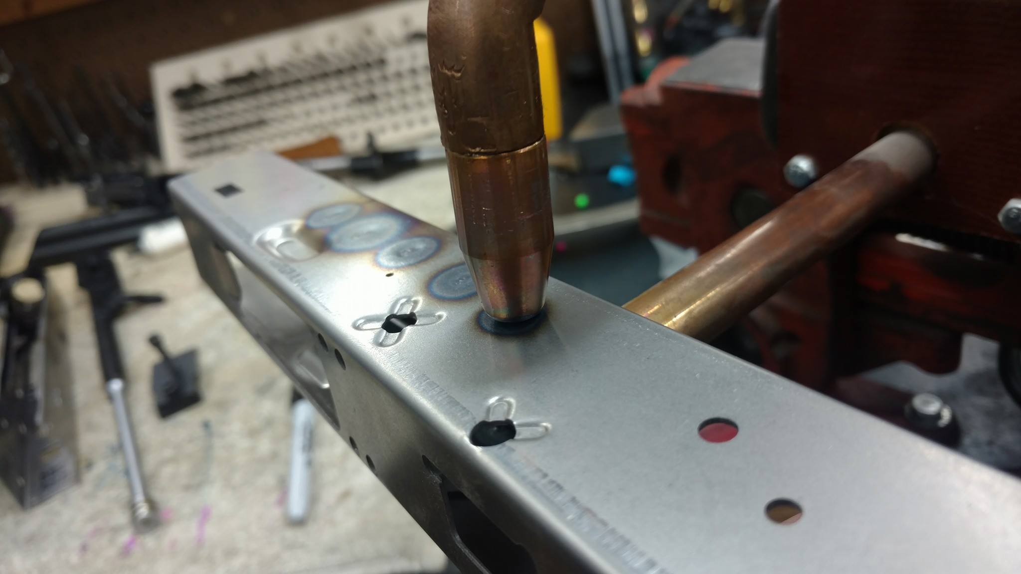 Spot welding AK receivers