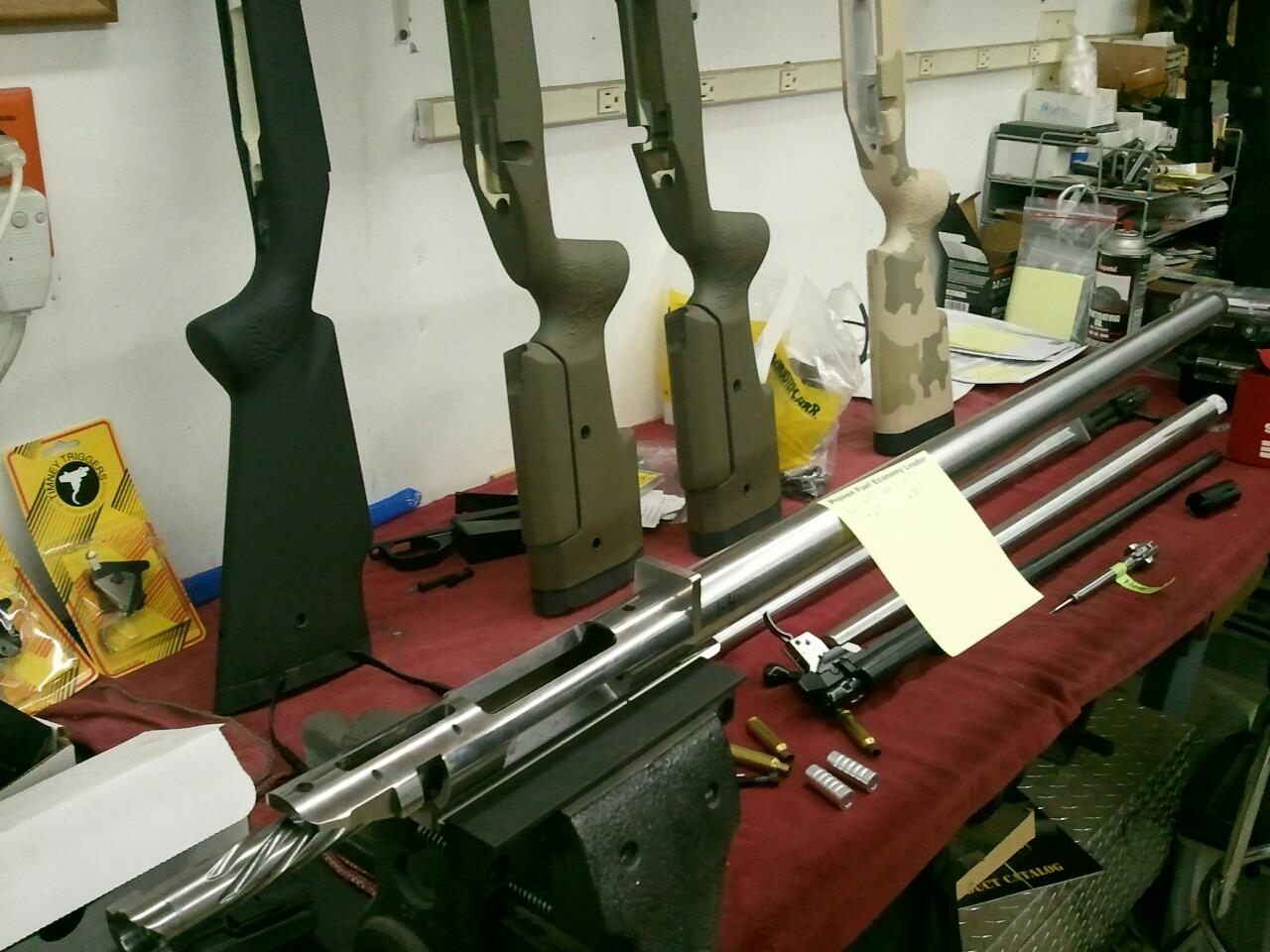 Final assembly of custom rifles